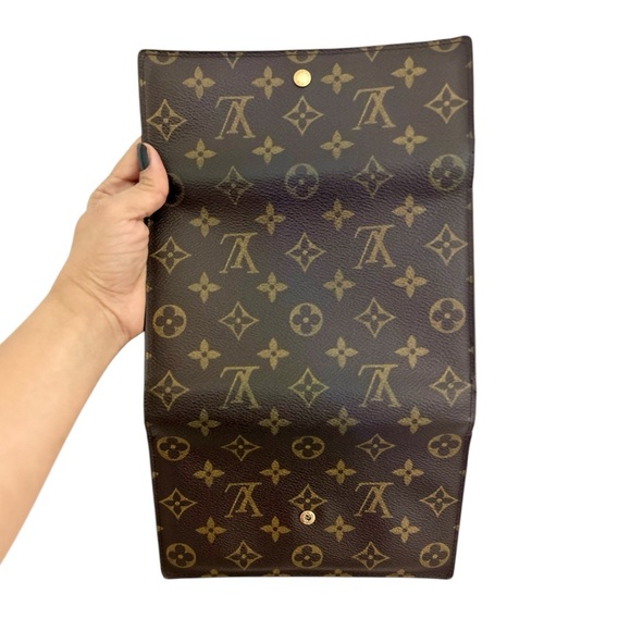 Vintage LOUIS VUITTON Monogram Canvas Passport Trifold Wallet Brown Authentic - Picture 9 of 17